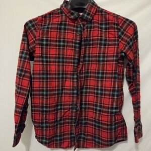 Cat & Jack Red and Black Plaid Boy's Shirt